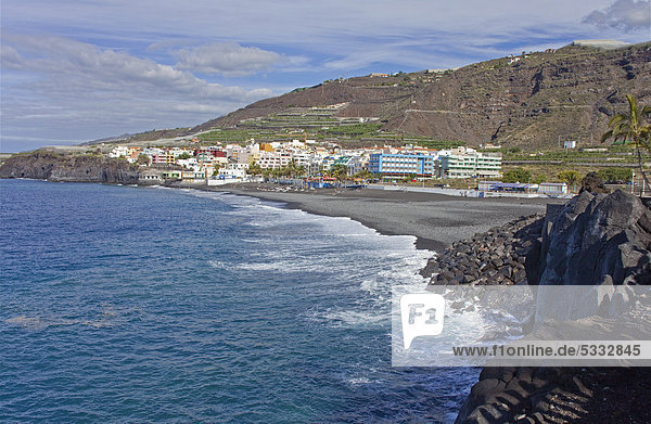 Strand von Puerto Naos La Palma Kanarische Inseln Spanien Europa Atlantischer Ozean