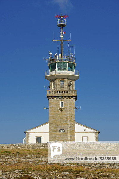 Leuchtturm  Funkstation  Plogoff  Bretagne  Frankreich  Europa