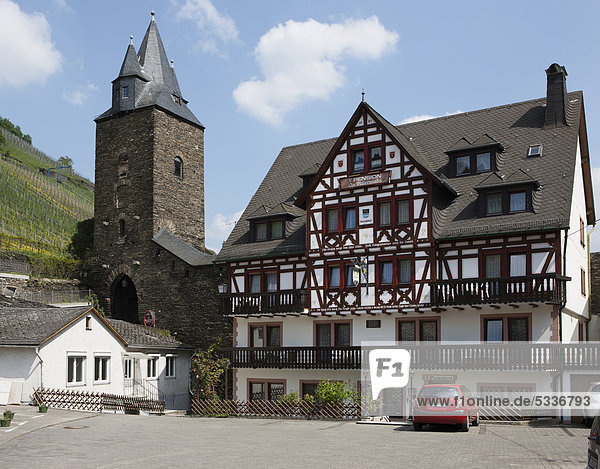 Altstadt von Bacharch  Unesco-Welterbe Oberes Mittelrheintal  Rheinland Pfalz  Deutschland  Europa  ÖffentlicherGrund