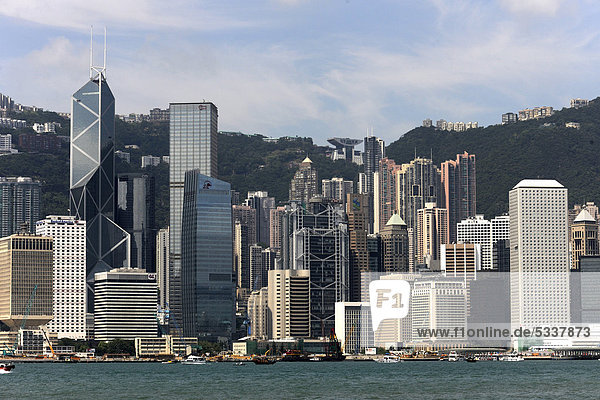 Skyline Skylines China Asien Hongkong