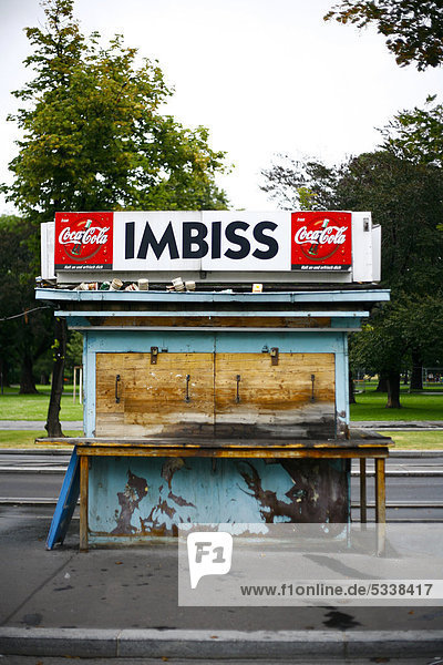 Abandoned takeaway stand  Vienna  Austria  Europe