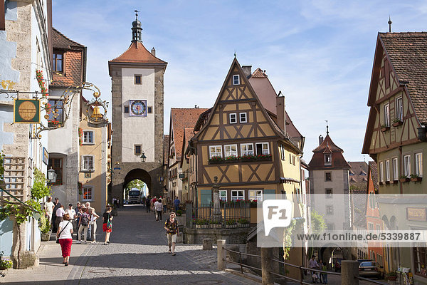 Europa Tourist Bayern Franken Deutschland Rothenburg ob der Tauber