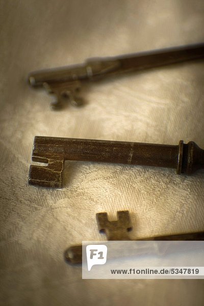 Close-up of old keys