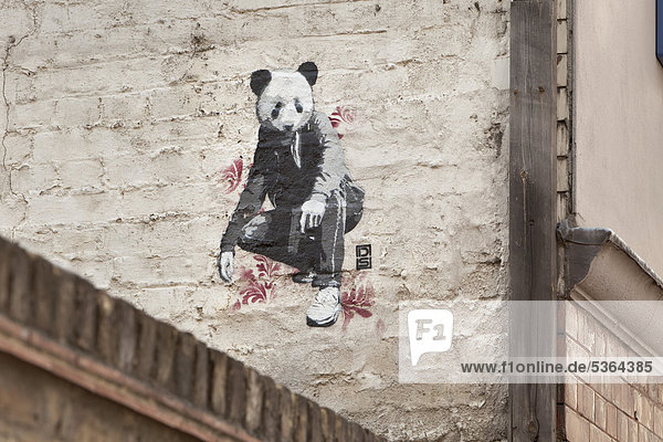A Banksy graffiti in London  England  United Kingdom  Europe