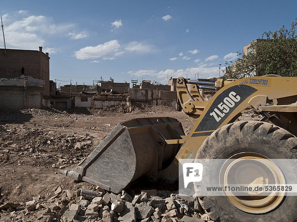 Kashgar  Hauptstadt der Uigur-Kultur  von chinesischen Bulldozern zerstört  Xinjiang  China  Asien