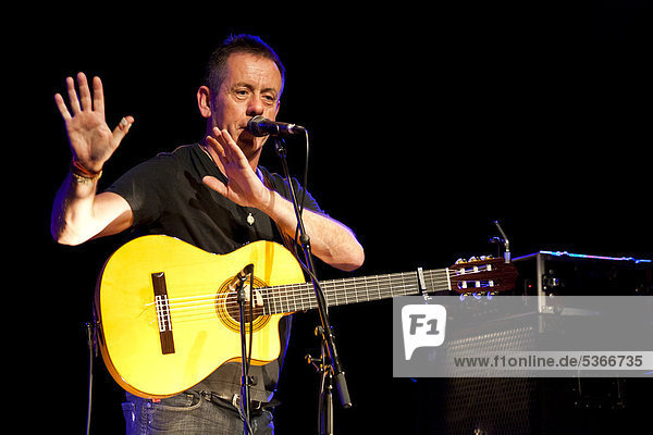 Irish singer and songwriter Kevin Barry Moore also known as Luka Bloom playing live in the Schueuer concert hall Lucerne Switzerland Europe
