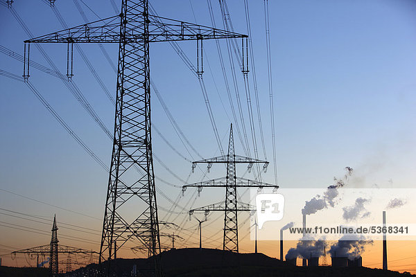Kraftwerk hoch oben Europa kohlebefeuert Gelsenkirchen Deutschland Stärke Scholven Spannung Nordrhein-Westfalen