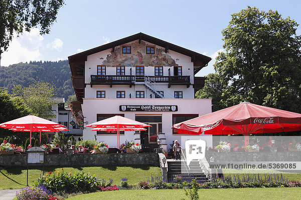 Hotel Seegarten  Bad Wiessee am Tegernsee  Tegernseer Tal  Oberbayern  Bayern  Deutschland  Europa  ÖffentlicherGrund
