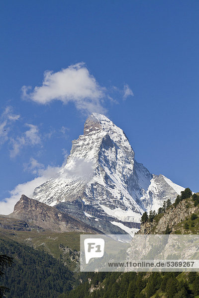 Europa Matterhorn Schweiz Zermatt Kanton Wallis