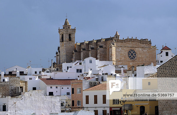 Catedral de Ciutadella Santa Maria  Kathedrale Santa Maria  Altstadt  Ciutadella  Menorca  Balearen  Spanien  Europa