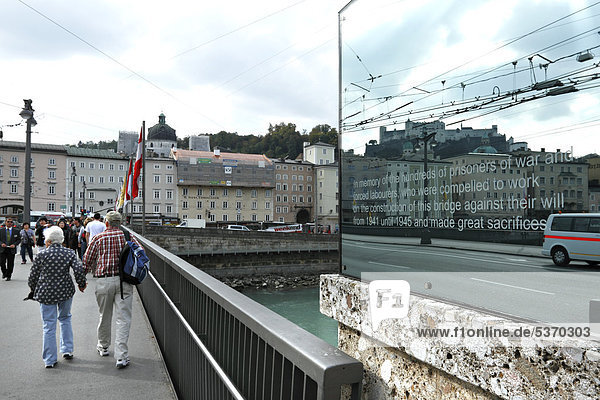 Denkmal Europa arbeiten Brücke Österreich Salzburg