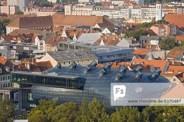 Europa Kunst frontal Museum grasen Österreich Graz