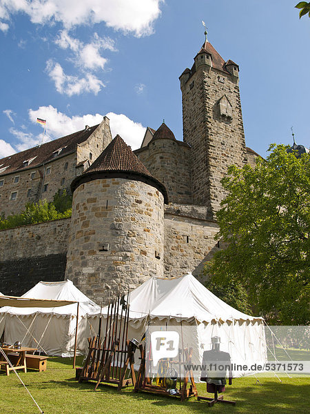 Mittelalterliches Fest Zeitreise auf der Veste Coburg  Coburg  Oberfranken  Franken  Bayern  Deutschland  Europa