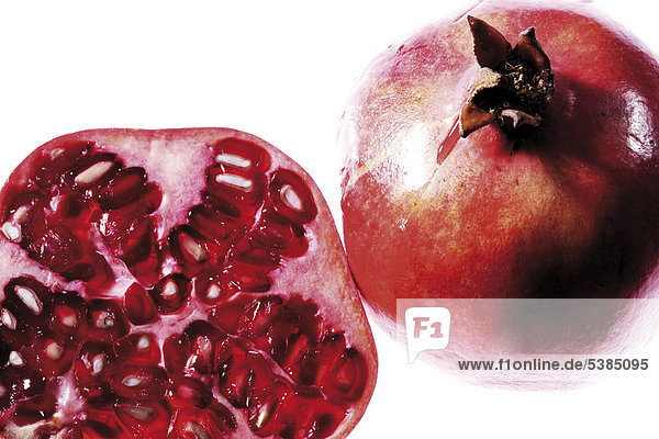Pomegranate  whole and halved
