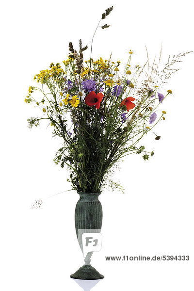 Bouquet of wildflowers in a vase
