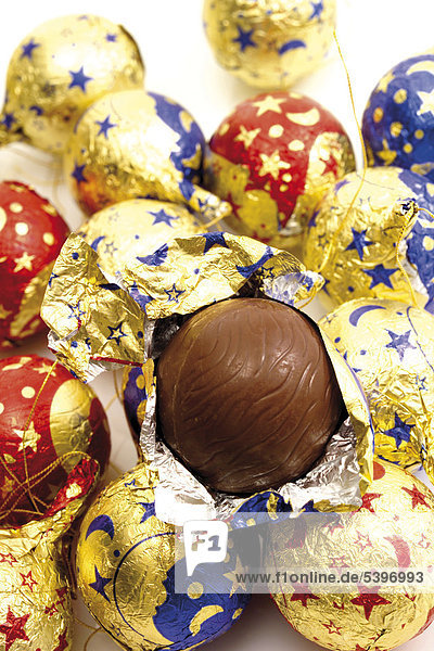 Chocolate balls  sweet Christmas tree decoration