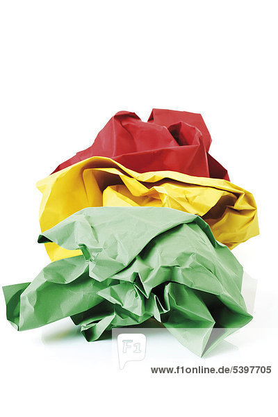 Zerknülltes Papier