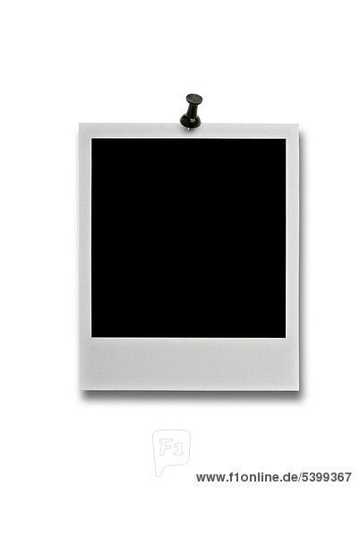Schwarzes Polaroid mit Pin