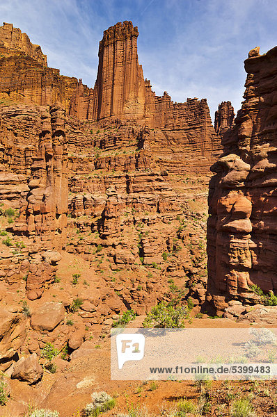 Fisher Towers  Scenic Route 128  Utah  USA