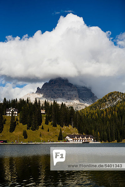 Lago Misurina lake in Dolomite Alps  Italy  Europe