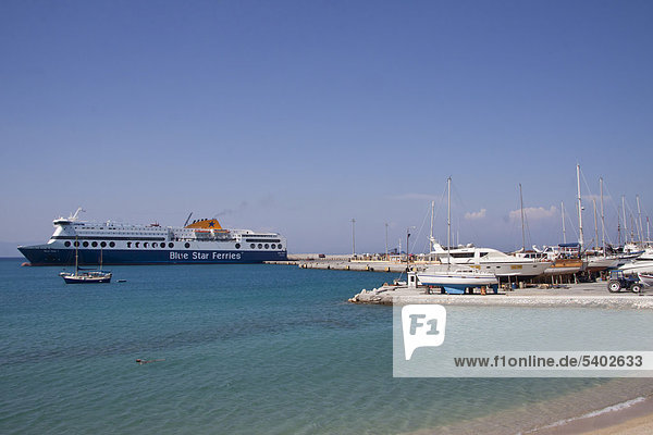 Schiffe  Hafen  Rhodos Stadt  Rhodos  Griechenland  Europa