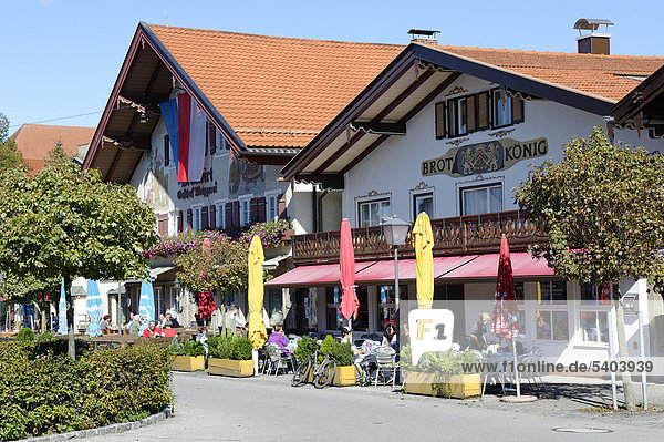 Marktplatz  Miesbach  Oberbayern  Bayern  Deutschland  Europa