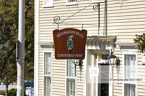 Facade of a shop in Newport  Rhode Island  New England  USA