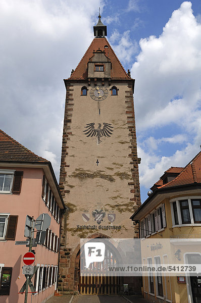 Altes Stadttor  das Kinzigtor  15. Jhd  Gengenbach  Baden-Württemberg  Deutschland  Europa