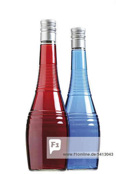 Two bottles of liqueur