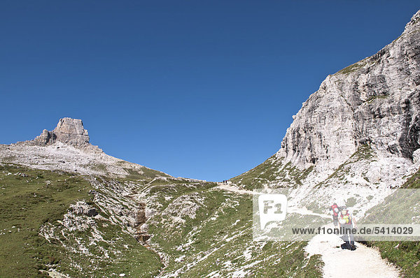 Mountain near Forcella di ToblÏn  Rifugio Locatelli  Alta Pusteria  Dolomites  South Tyrol  Italy  Europe