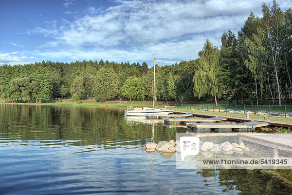 Anlegeplatz in Paluse  Aukstaitijos Nationalpark  Litauen  Europa