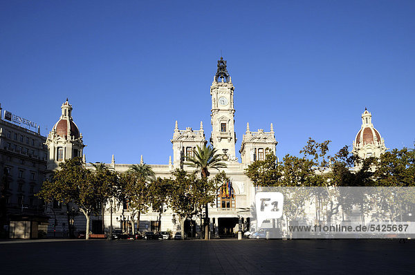 Rathaus  Placa del Ayuntamiento  Valencia  Spanien  Europa