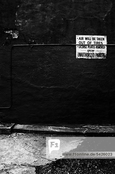 Parken verboten Hinweis  Greenwich Village  Manhattan  New York City  New York  USA