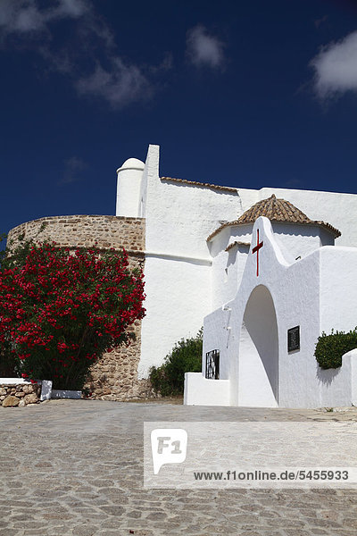 Fortified church of Puig de Missa  Santa Eulalia  Ibiza  Balearic Islands  Spain  Europe
