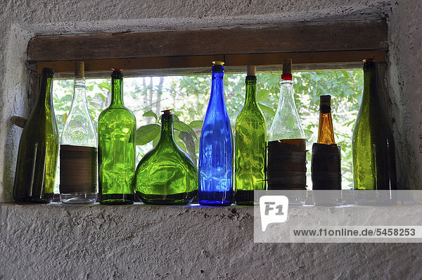 Bottles in a distillery Brazil South America