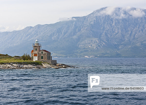 Europa klein Küste Leuchtturm Insel Kroatien Dalmatien Hvar