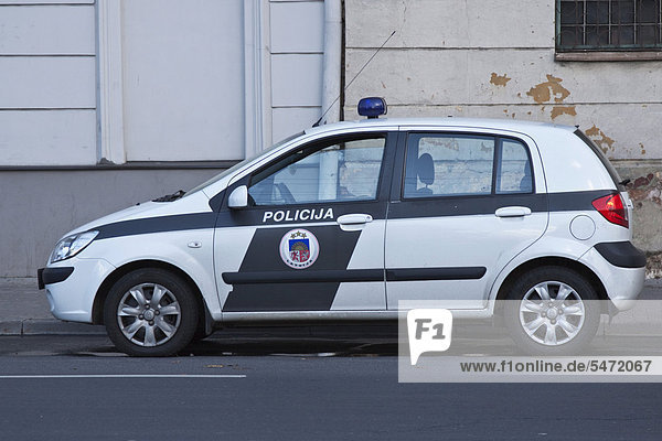 Polizei  Polizeiwagen  Riga  Lettland  Europa