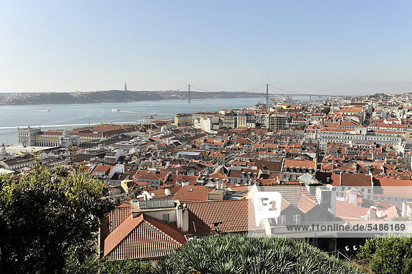 Lissabon Hauptstadt Europa Geschichte Fluss Aussichtspunkt Ansicht Portugal