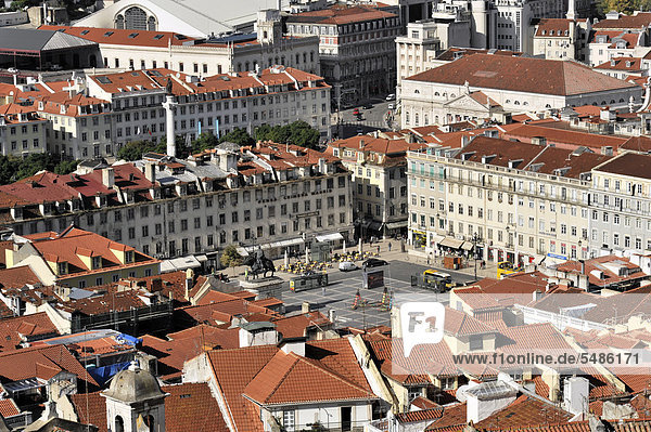 Lissabon Hauptstadt Europa Ignoranz Quadrat Quadrate quadratisch quadratisches quadratischer Ansicht Portugal