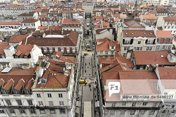 Lissabon Hauptstadt Europa Ansicht Altstadt Baixa Portugal