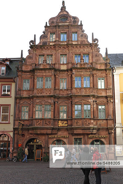 Europa Baden-Württemberg Deutschland Heidelberg Hotel zum Ritter