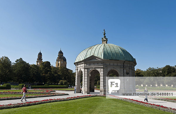 Diana Temple  Hofgarten  court garden  Munich  Bavaria  Germany  Europe