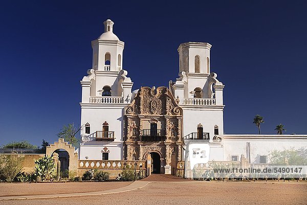 USA  Arizona  Tucson  View of Mission Church San Xavier del Bac