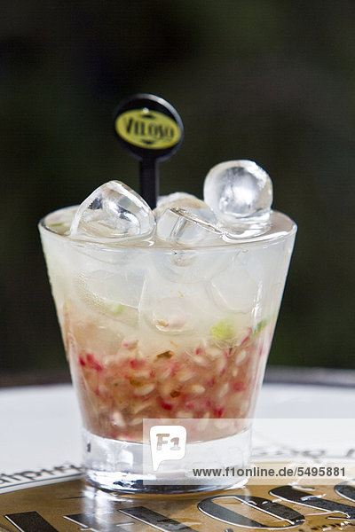 Pomegranate caipirinha  Veloso Bar  Sao Paulo  Brazil  South America