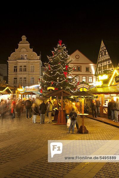 Weihnachtsmarkt am Alter Markt  Unna  Ruhrgebiet  Nordrhein-Westfalen  Deutschland  Europa  ÖffentlicherGrund