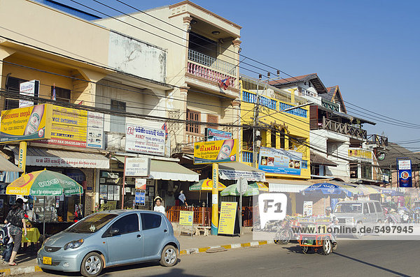 Vientiane Hauptstadt Vietnam Asien Laos Straßenverkehr