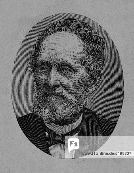Hermann Christian Dietrich Backhaus  1817 - 1901  a German agronomist and politician  wood engraving  about 1880
