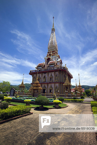 Pagode im Wat Chalong  größter Tempel auf Phuket  Kathu  Ban Chalong  Phuket  Thailand  Asien