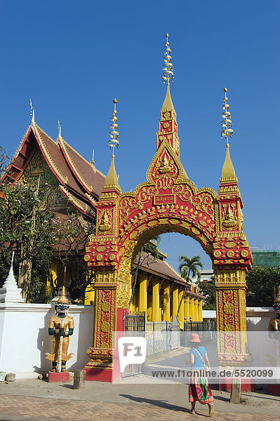Wat Mixai Tempel  Vientiane  Laos  Indochina  Asien