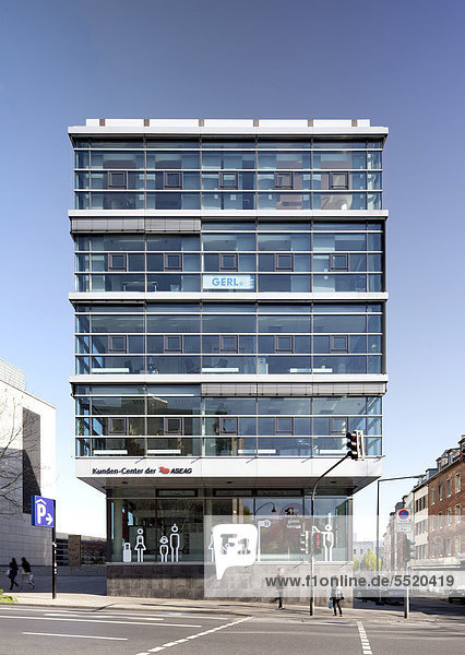 EBV-CarrÈ office building  glass facade  Aachen  North Rhine-Westphalia  Germany  Europe  PublicGround